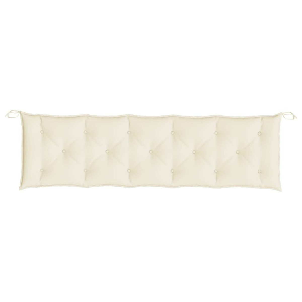 VIDAXL Coussin de banc de jardin blanc creme 180x50x7 cm tissu oxford