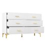 Voir la diapositive 5 : MERAX Commode 6 tiroir(s) 0 niche(s) coloris blanc largeur 120 cm mdf