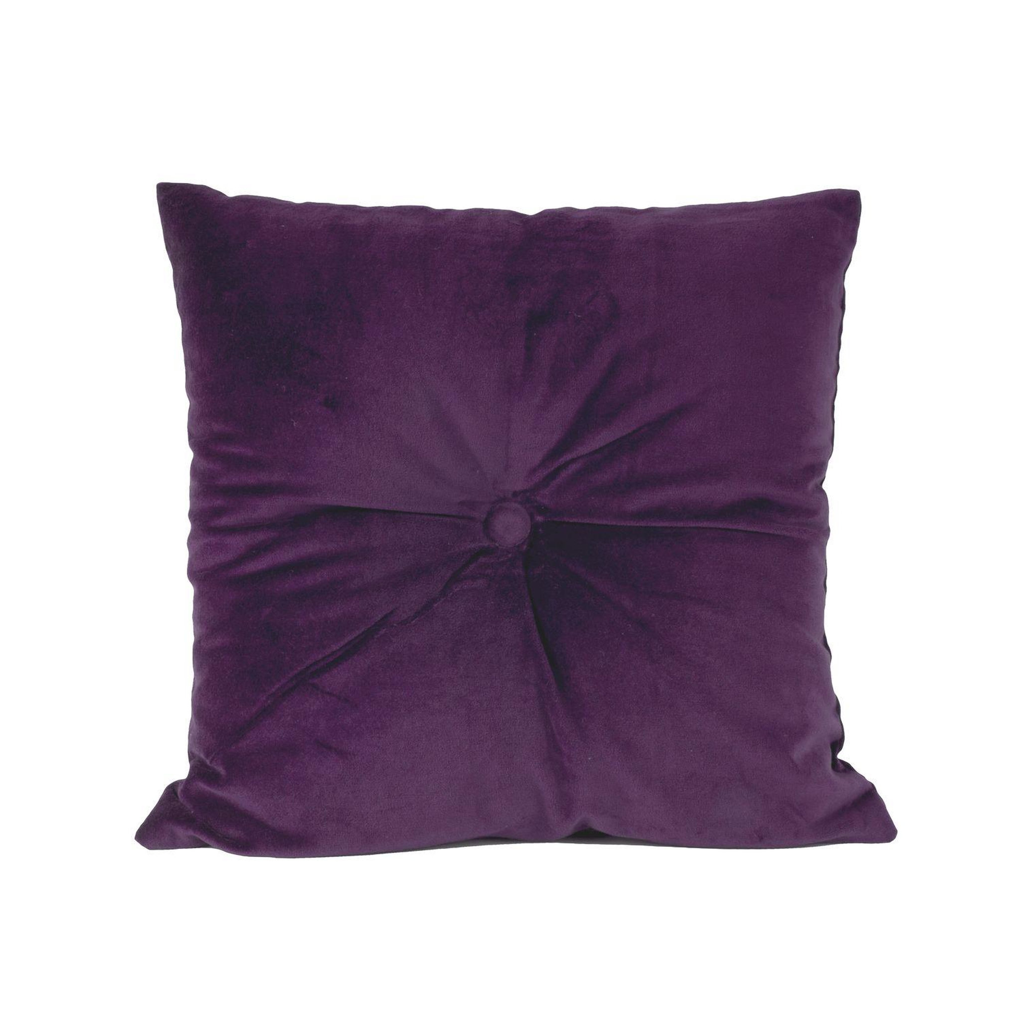 PRESENT TIME Coussin design carré en velours luxurious. Coloris disponibles : Gris