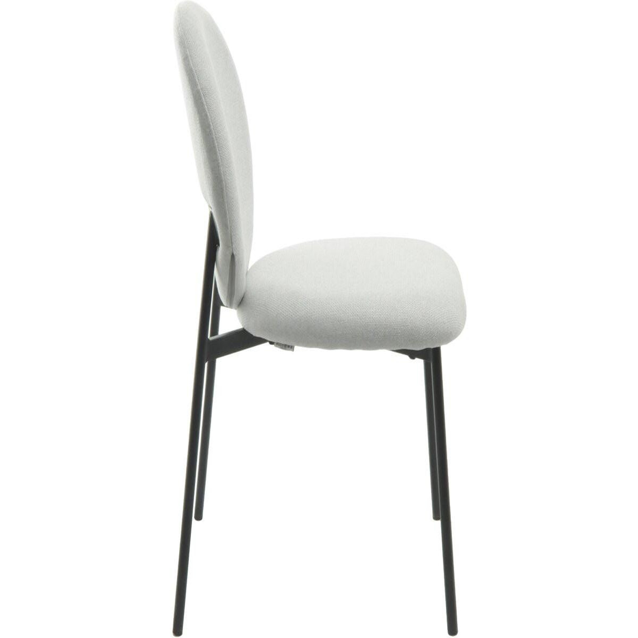 Voir la diapositive 5 : Habitat et Jardin Lot de 2 chaises de salle à manger en métal  perla  - gris clair