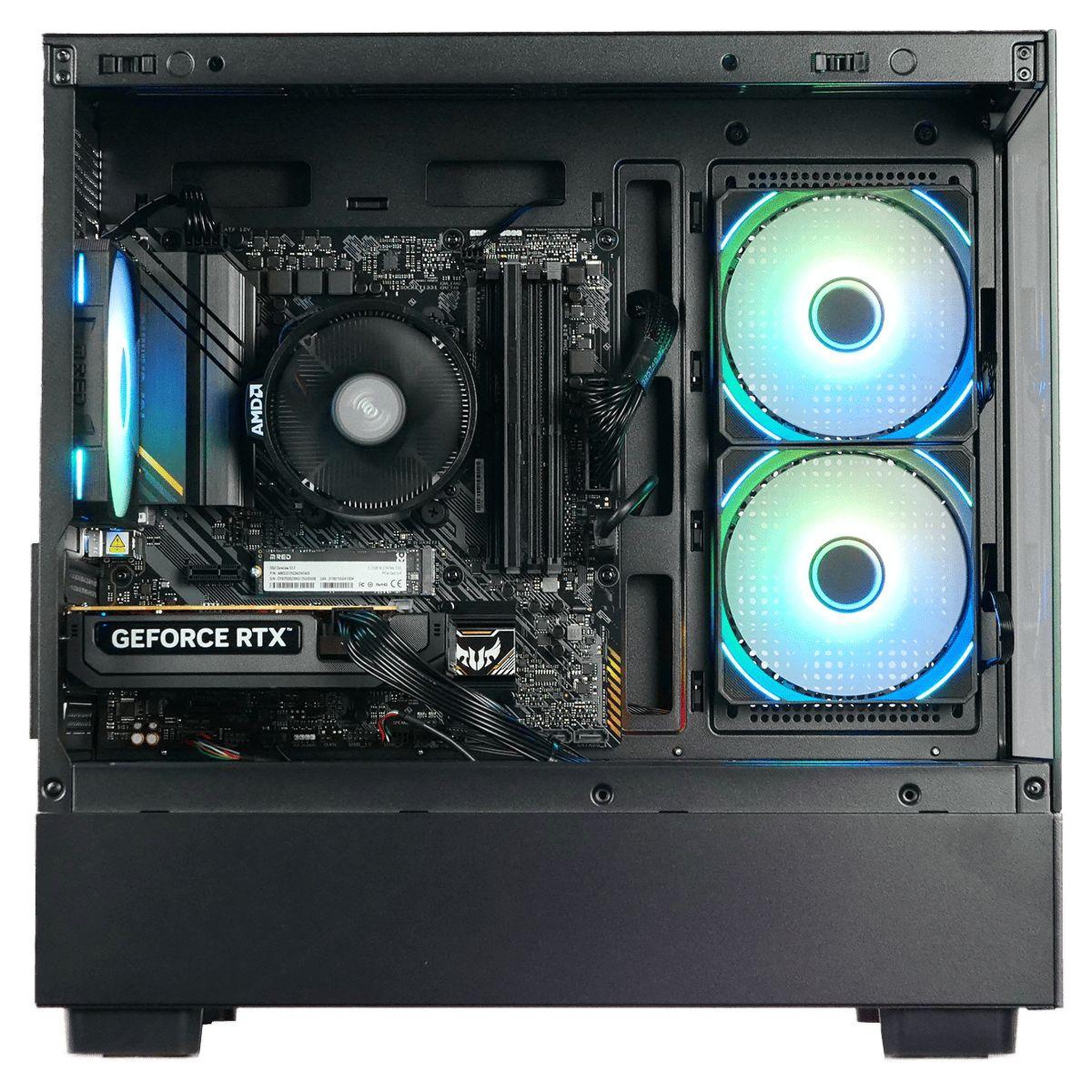 Voir la diapositive 3 : MRED PC Gamer AMD Ryzen 5 5500 - NVIDIA GeForce RTX 5050 - 16 Go RAM DDR4 - SSD 512 Go Sans OS