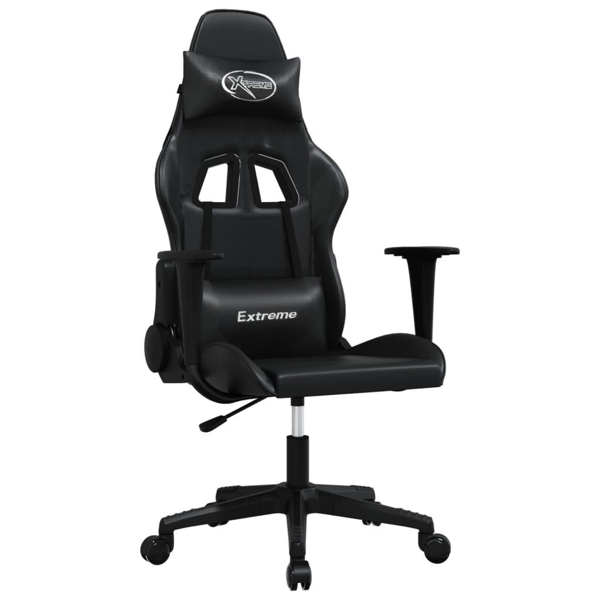 Voir la diapositive 2 : VIDAXL Chaise de jeu de massage noir similicuir