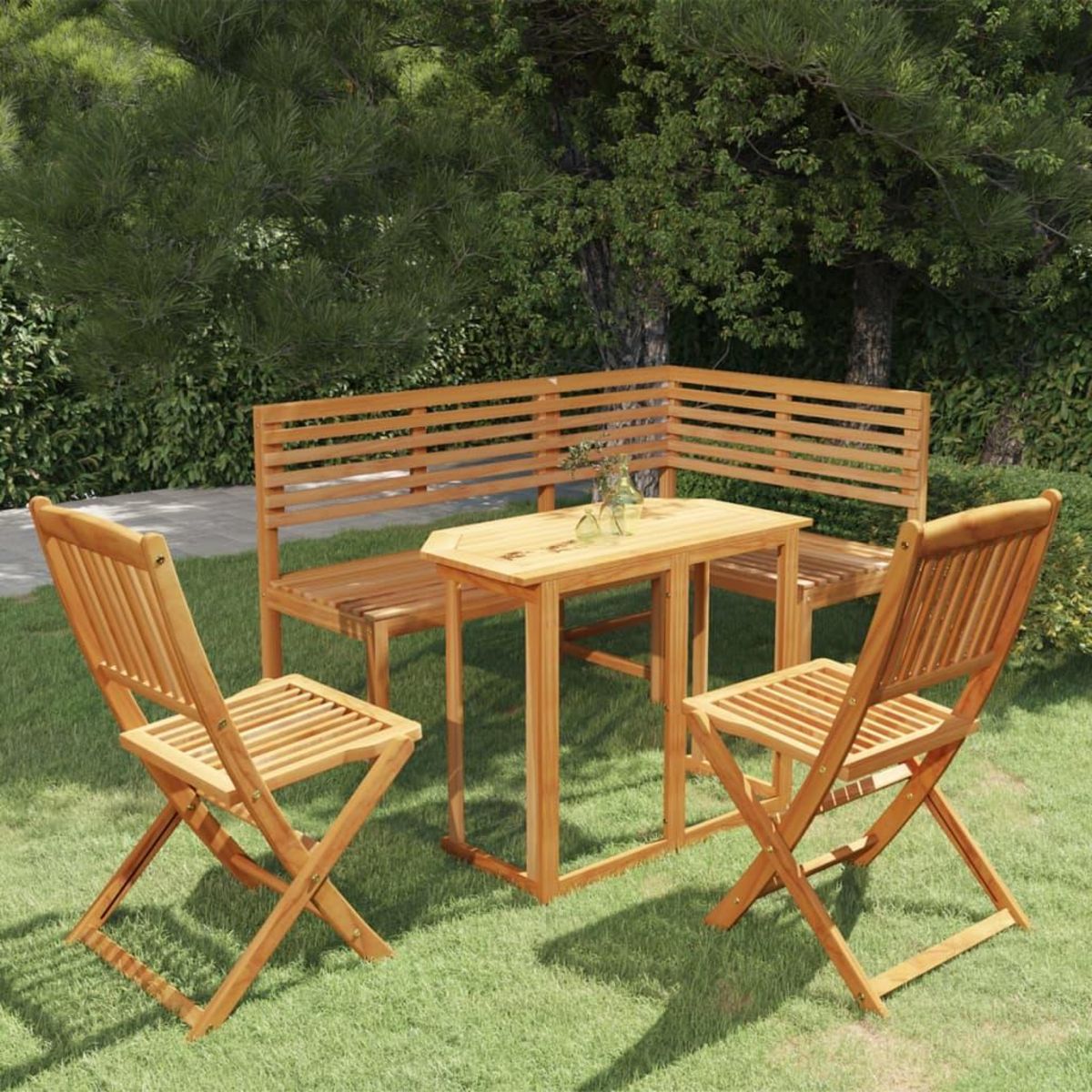 VIDAXL Ensemble de bistro 4 pcs Bois d'acacia solide