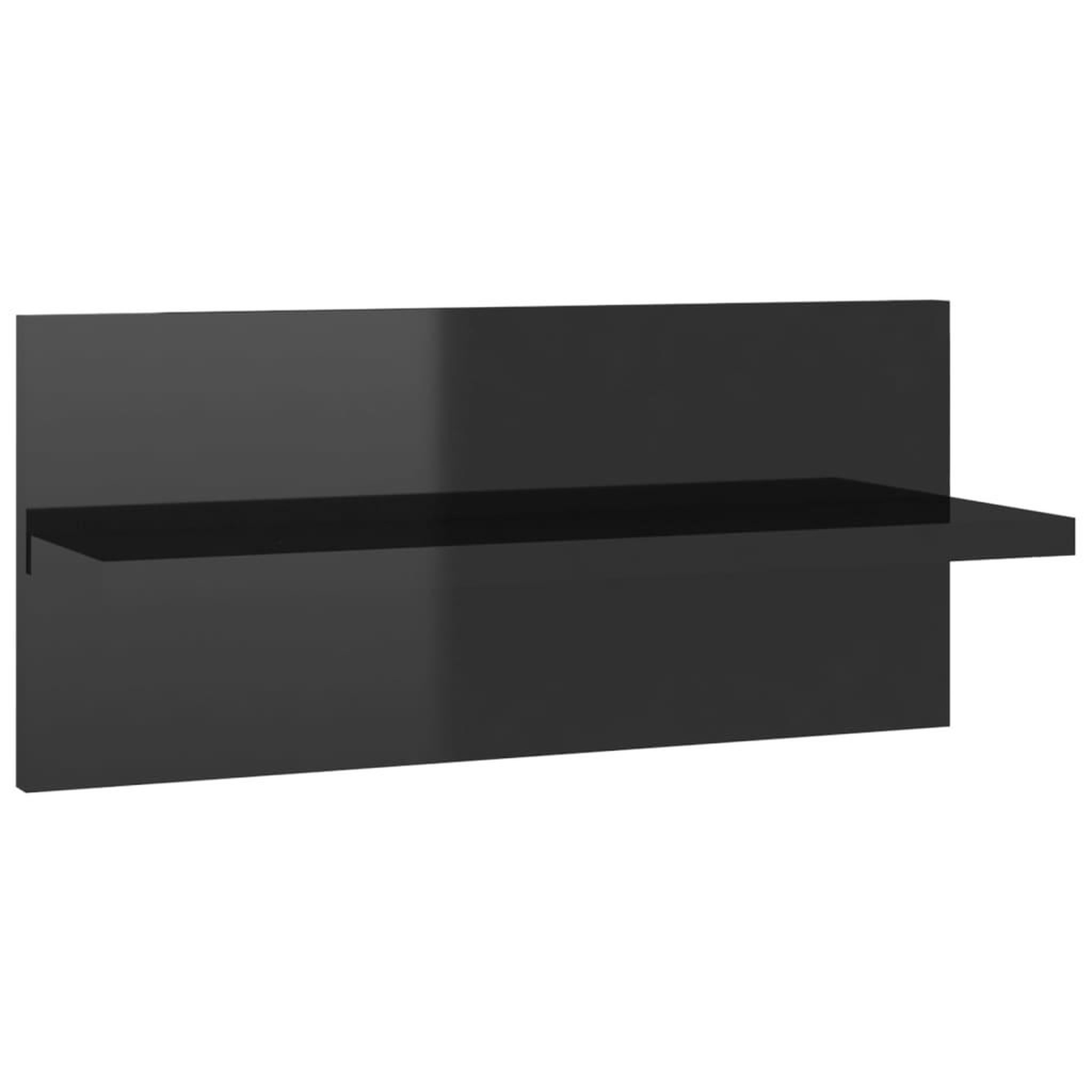 Voir la diapositive 5 : VIDAXL Etageres murales 2 pcs noir brillant bois d'ingenierie