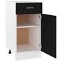 Voir la diapositive 5 : VIDAXL Armoire de plancher a tiroir Noir 40x46x81,5 cm Bois ingenierie