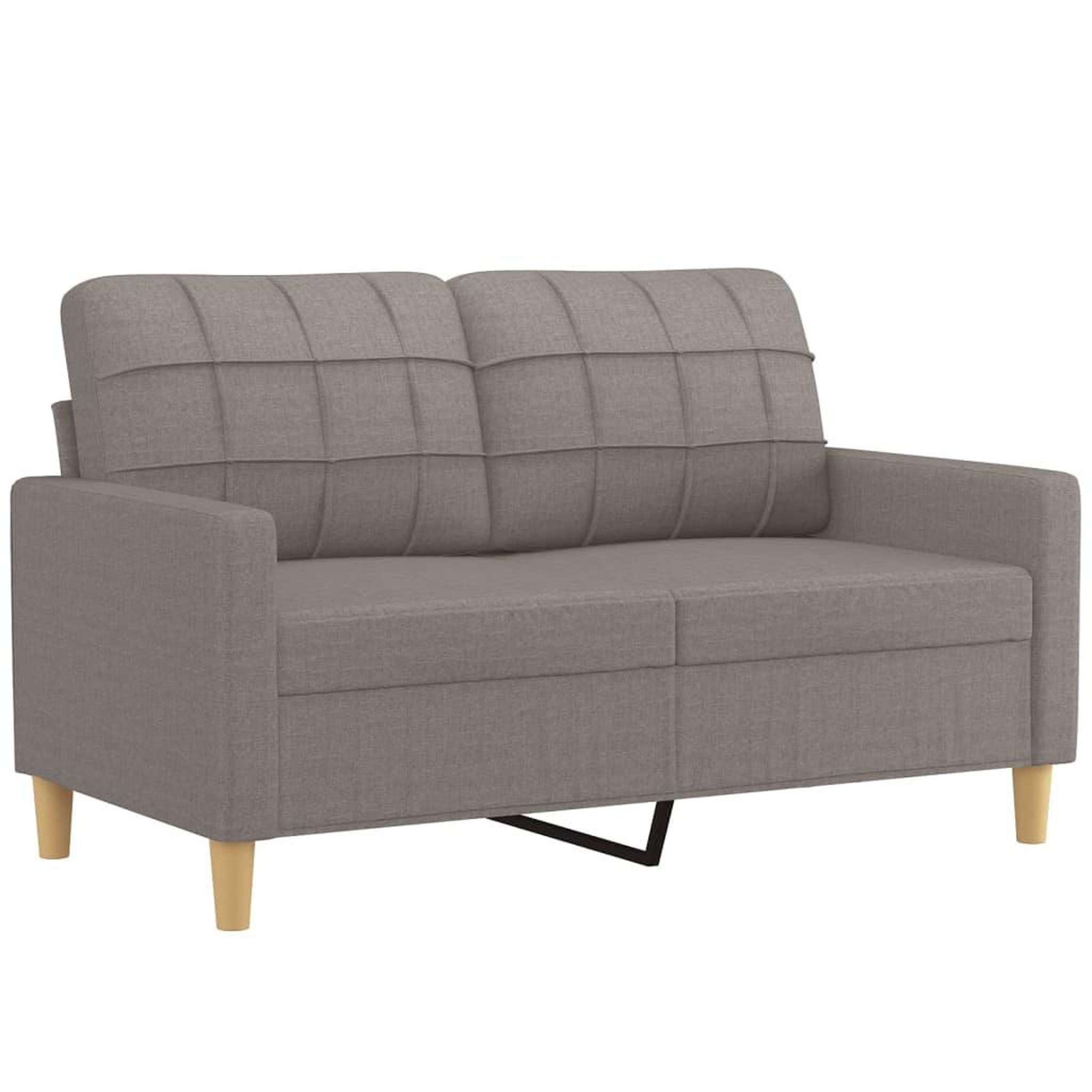 Voir la diapositive 3 : VIDAXL Ensemble de canapes 2 pcs avec coussins taupe tissu