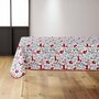 Voir la diapositive 1 : Paris Prix Nappe Imprimé  Forestine  150x240cm Blanc & Rouge