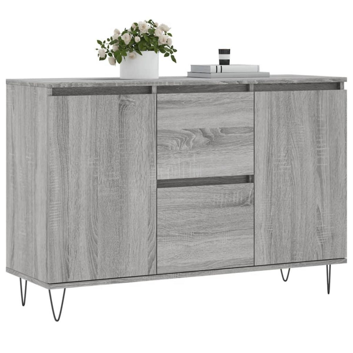 VIDAXL Buffet sonoma gris 104x35x70 cm bois d'ingenierie