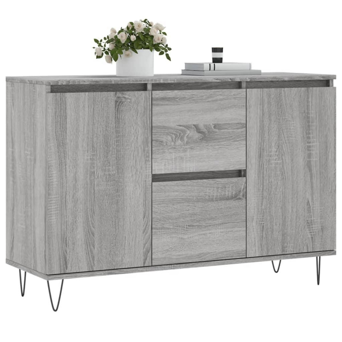 VIDAXL Buffet sonoma gris 104x35x70 cm bois d'ingenierie