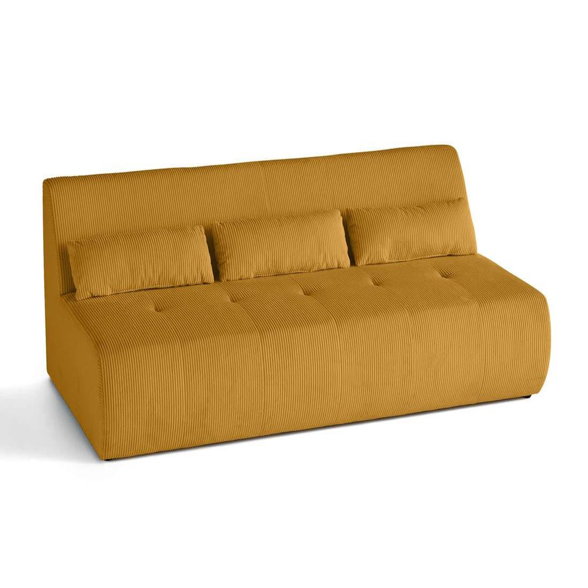 Voir la diapositive 2 : LISA DESIGN Onyx - canapé droit 3 places - en velours côtelé