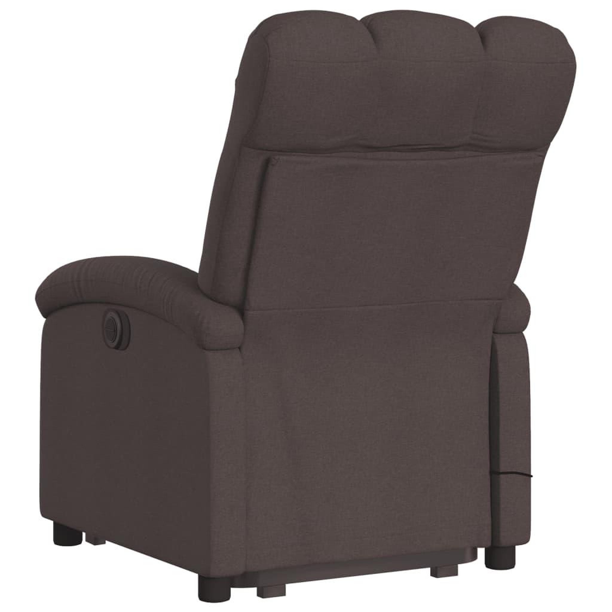 Voir la diapositive 5 : VIDAXL Fauteuil inclinable de massage electrique Marron fonce Tissu