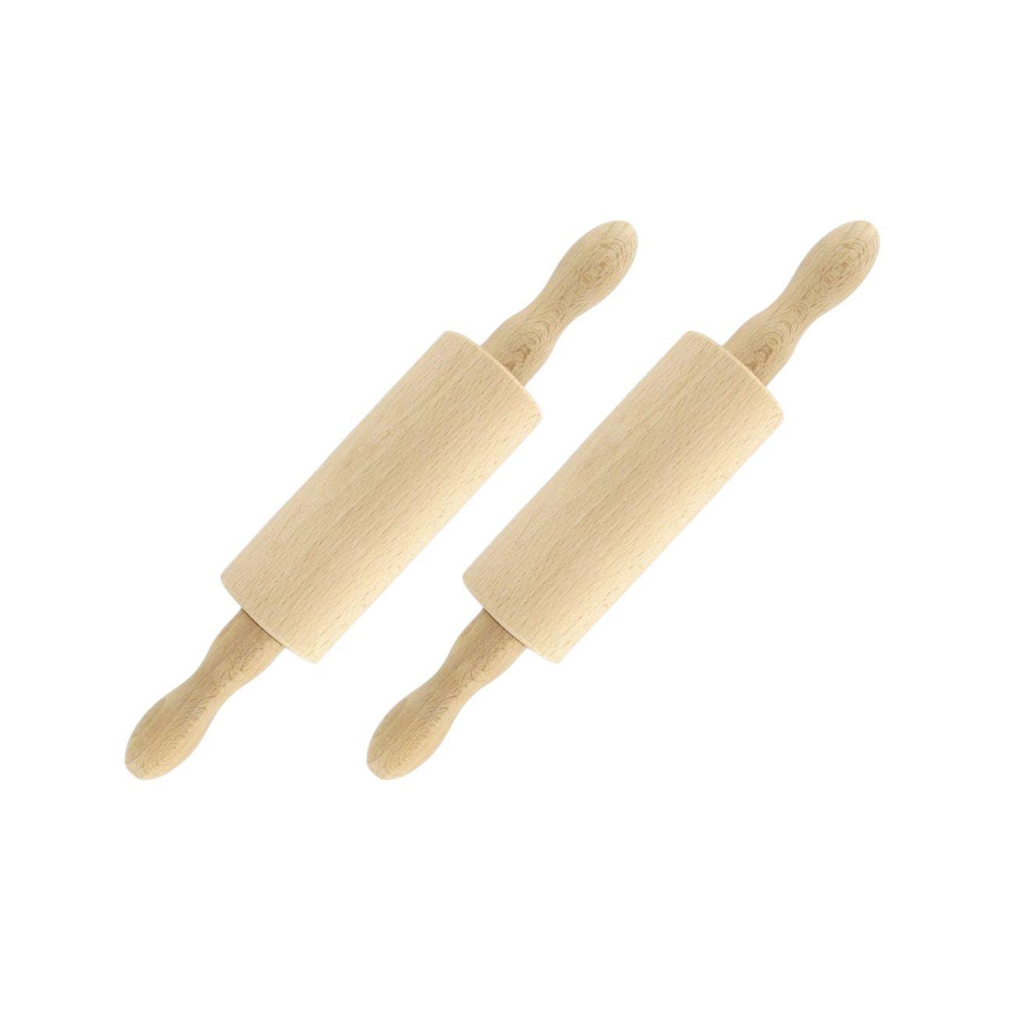 Fackelmann Ensemble de 2 petits rouleaux à pâtisserie en bois 23,5 cm fackelmann wood edition