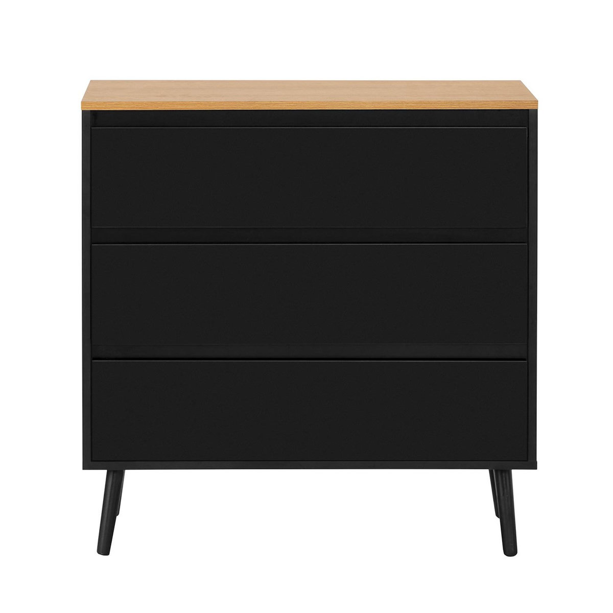 VS VENTA-STOCK Commode Desi 3 tiroirs couleur Noir