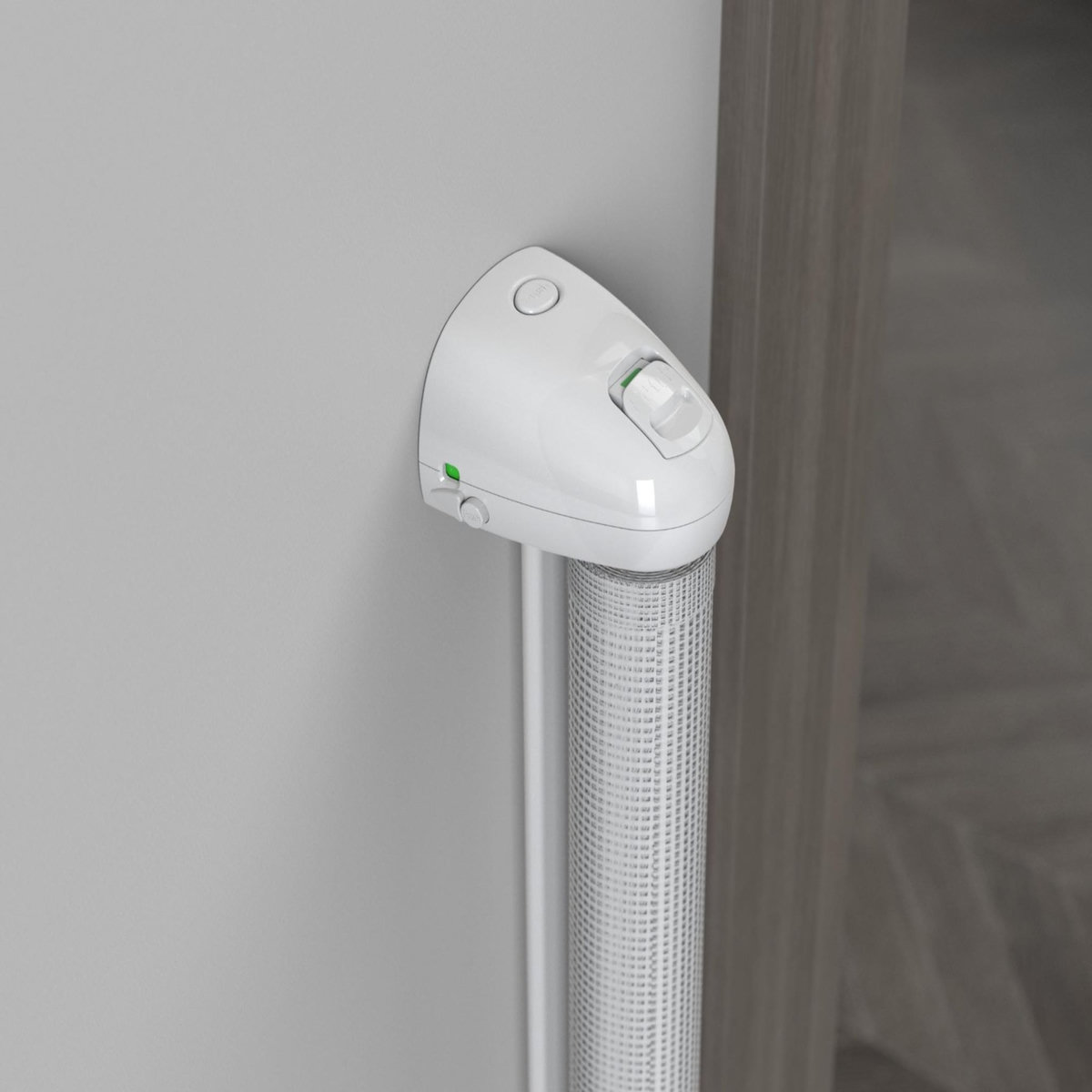 WEBABY Barrière de sécurité bébé sur enrouleur KLIP - Blanc 130 cm - dès 24 mois