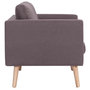 Voir la diapositive 5 : VIDAXL Canape a 2 places tissu taupe