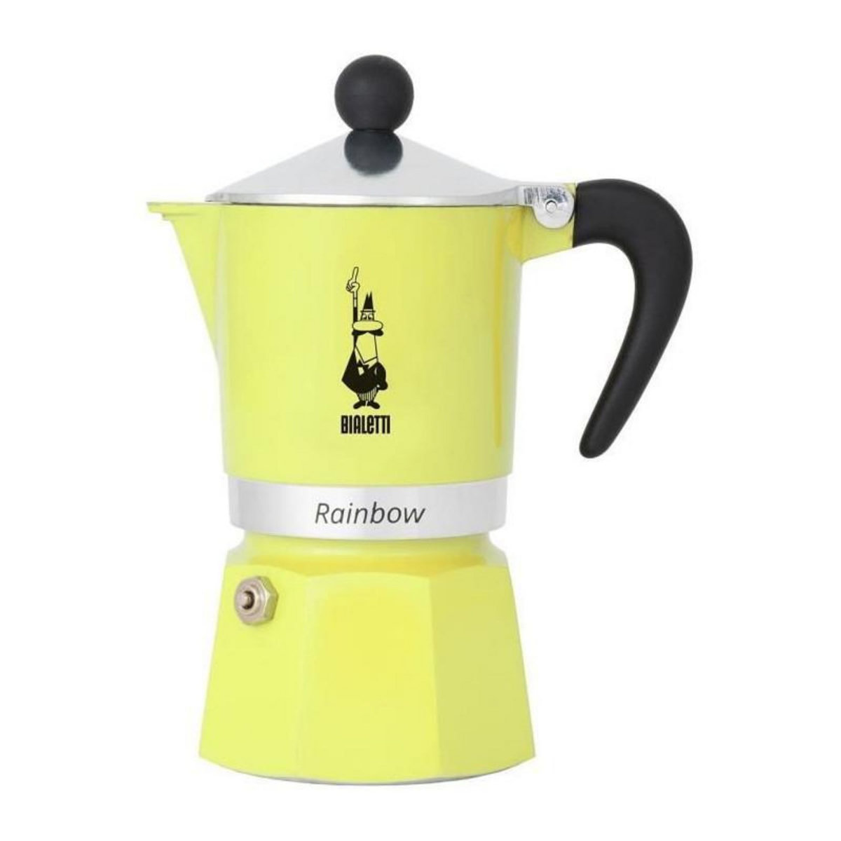 BIALETTI Cafetiere italienne - BIALETTI - RAINBOW - 6 tasses - 0,30 L - Jaune