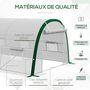 Voir la diapositive 6 : OUTSUNNY Serre de jardin tunnel surface sol 18 m² châssis tubulaire acier galvanisé renforcé 24 mm 8 fenêtres PE maillé blanc vert