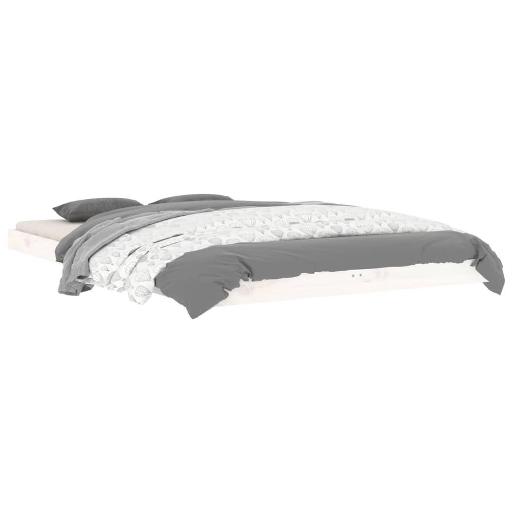 Voir la diapositive 3 : VIDAXL Cadre de lit sans matelas blanc 120x190 cm bois de pin massif