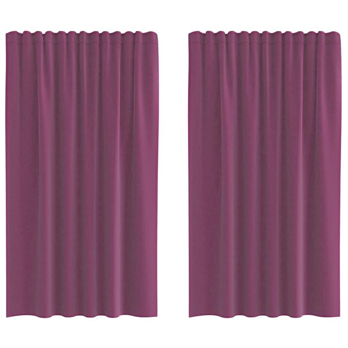 VIDAXL Rideaux en voile avec boucles 2 pcs violet 140x175 cm
