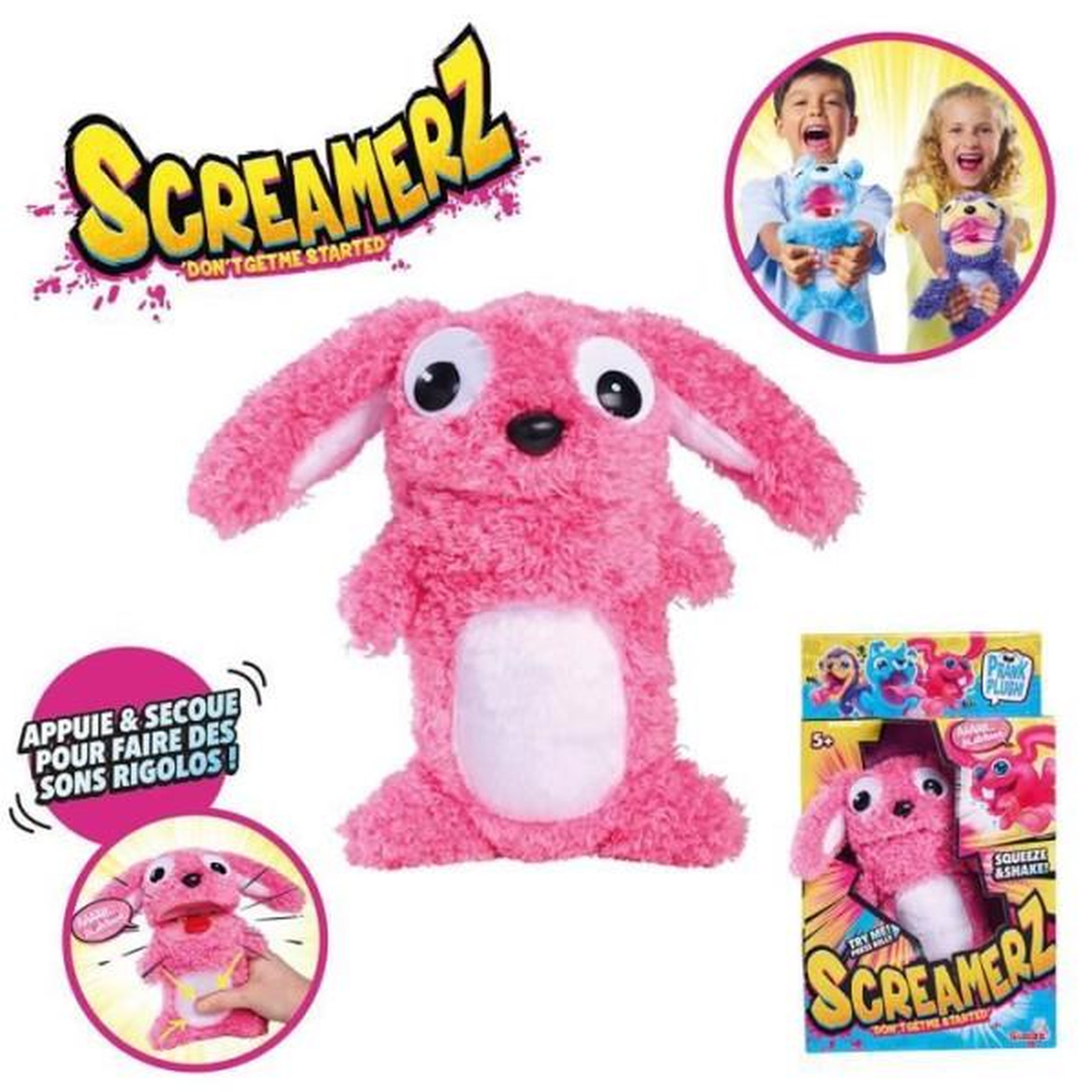 Voir la diapositive 4 : SILVERTORN Smoby - Screamerz - Peluche intéractive amusante - Lapin - 27 cm - Bruits en la secouant ou appuyant sur le bouton