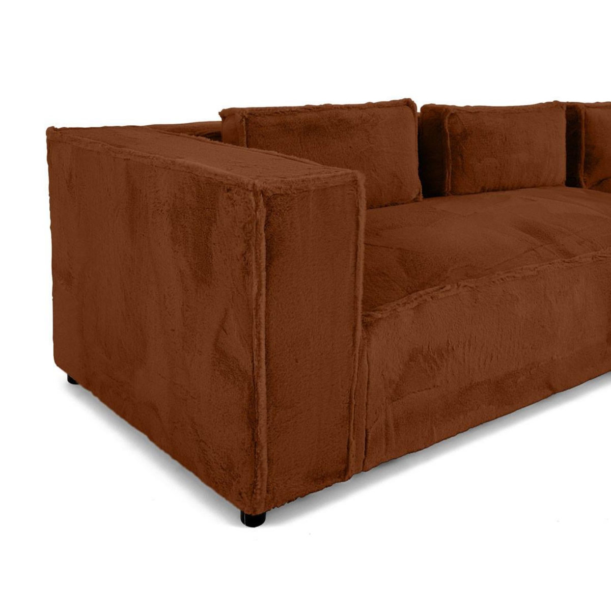 LISA DESIGN Stella - canapé d'angle droit - 4 places - en fausse fourrure