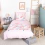 Voir la diapositive 2 : COTE DECO Parure housse de couette enfant coton 57 fils CLARA