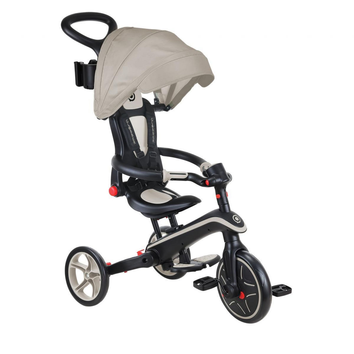 Globber Tricycle Trike Explorer Foldable 4 En 1 Taupe