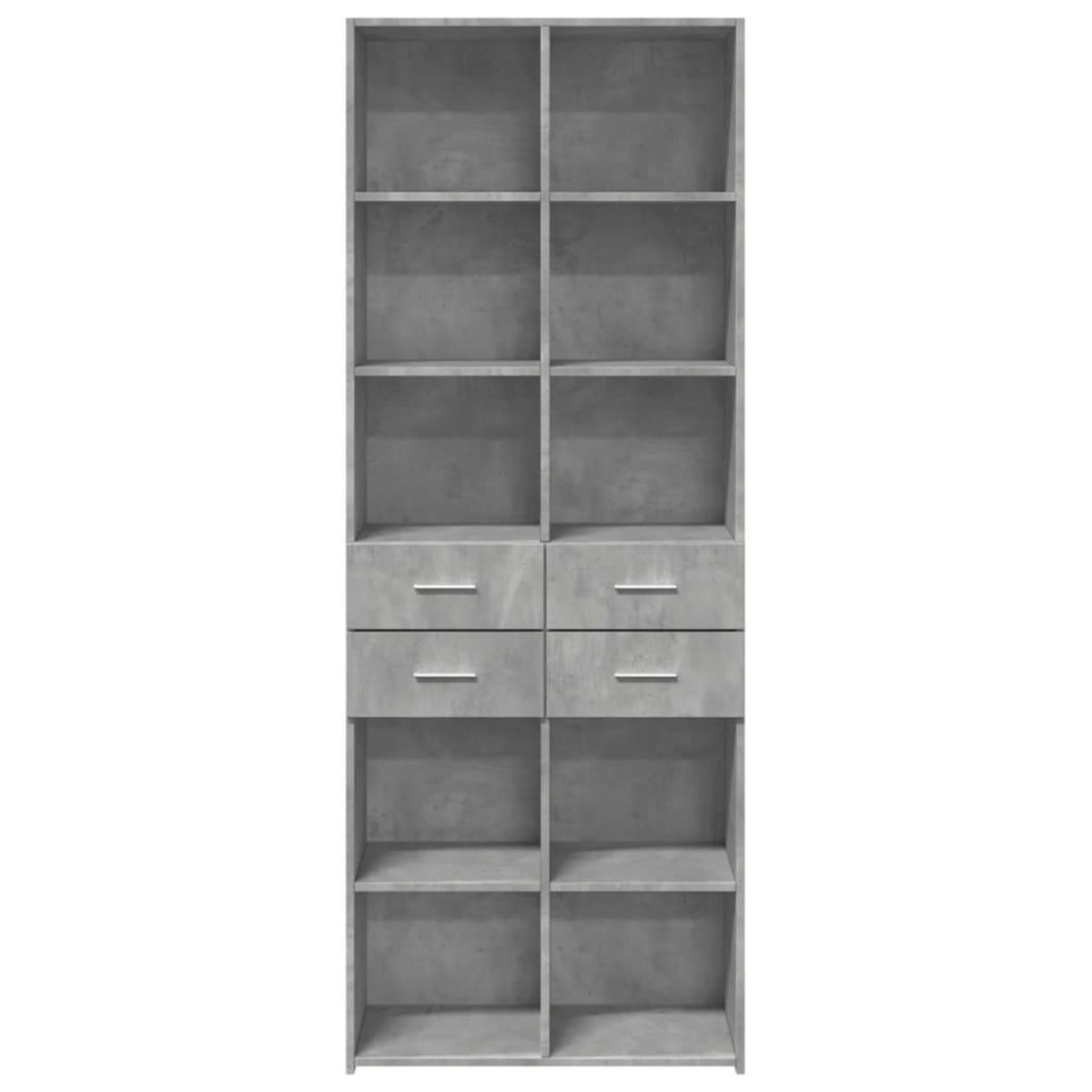 VIDAXL Buffet haut gris beton 70x42,5x185 cm bois d'ingenierie