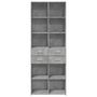 Voir la diapositive 4 : VIDAXL Buffet haut gris beton 70x42,5x185 cm bois d'ingenierie