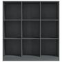 Voir la diapositive 5 : VIDAXL Bibliotheque/Separateur de piece Gris 104x33,5x110cm Pin massif