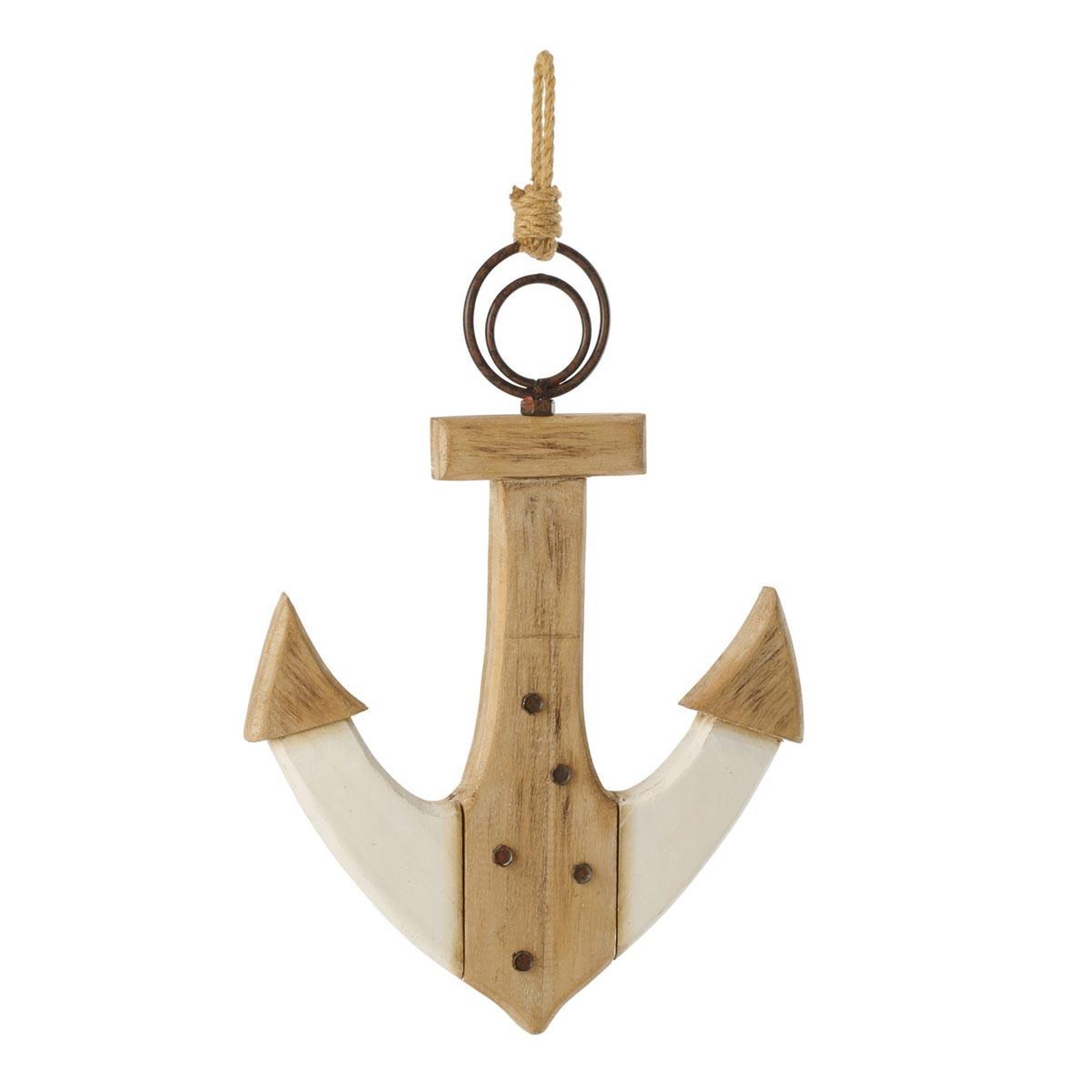 J-LINE Ancre déco en bois  ancora  55cm naturel