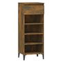 Voir la diapositive 2 : VIDAXL Etagere a chaussures Chene fume 40x36x105 cm Bois d'ingenierie