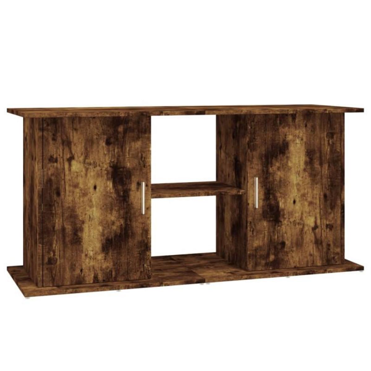 VIDAXL Support pour aquarium chêne fumé 121x41x58 cm bois d ingénierie