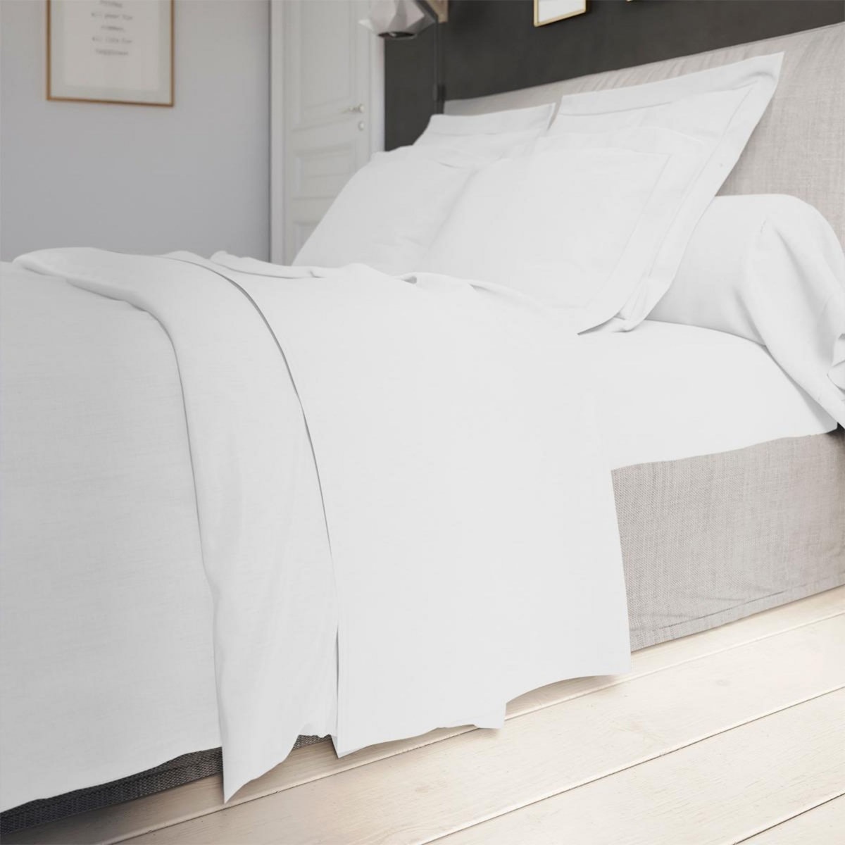 DODO Drap plat Influence Percale Blanc