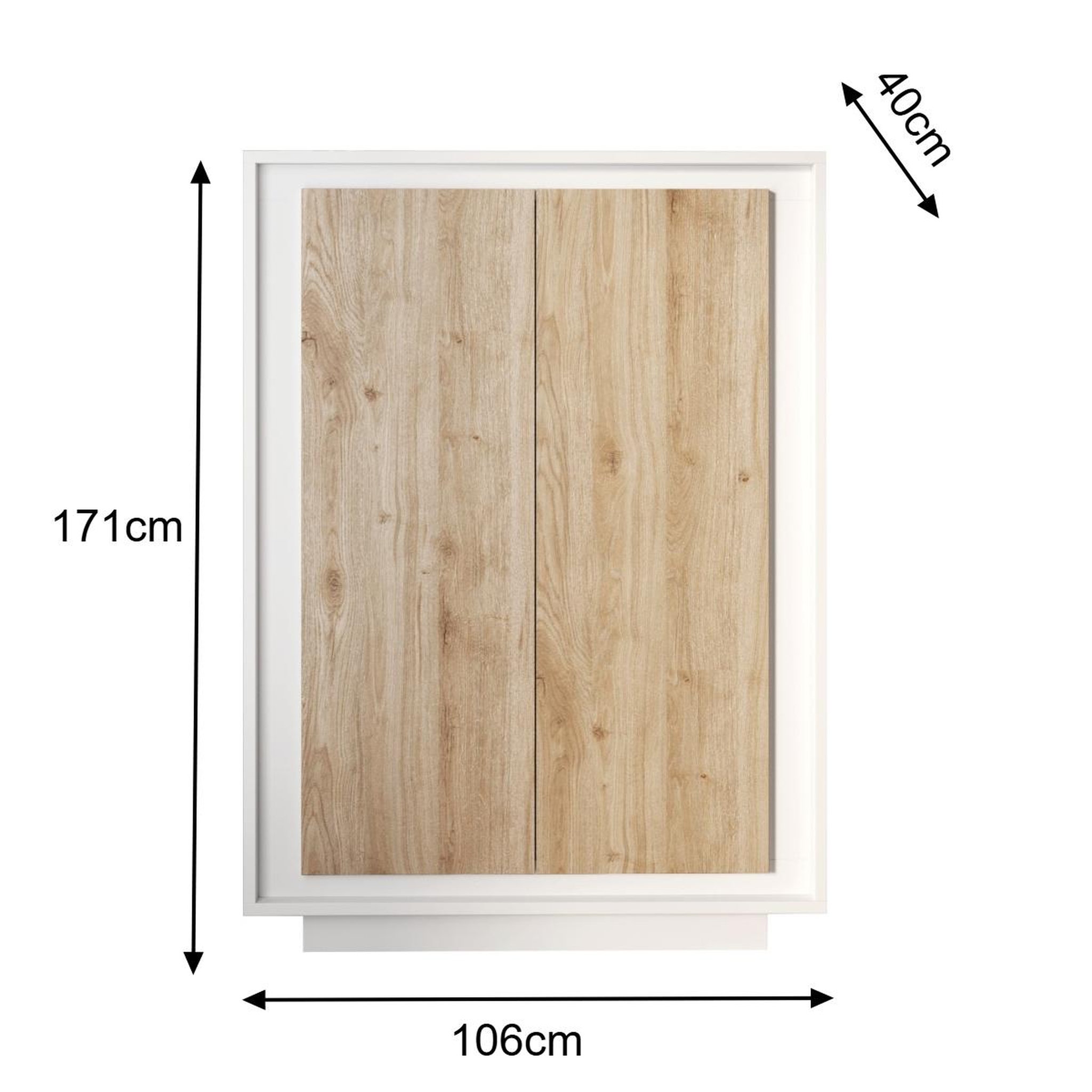 Voir la diapositive 6 : JLC KREATION Argentier-bar contemporain 2 portes bois et blanc yori