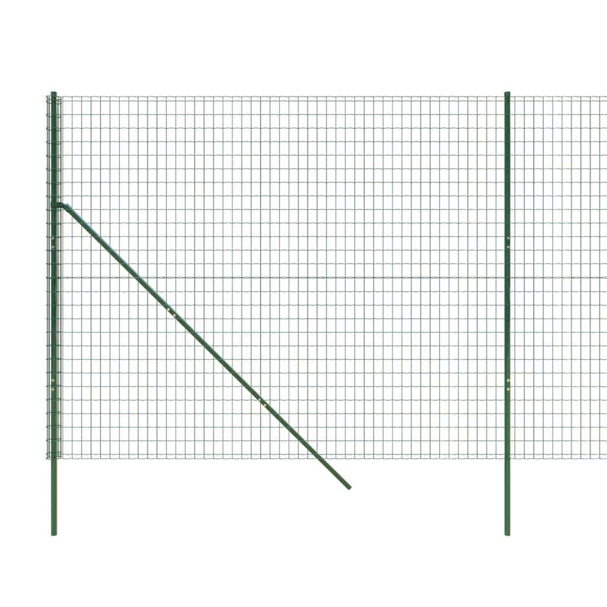 Voir la diapositive 4 : VIDAXL Cloture en treillis metallique vert 1,4x25 m acier galvanise