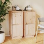 VIDAXL Buffets 2 pcs 31,5x34x75 cm Bois massif de pin