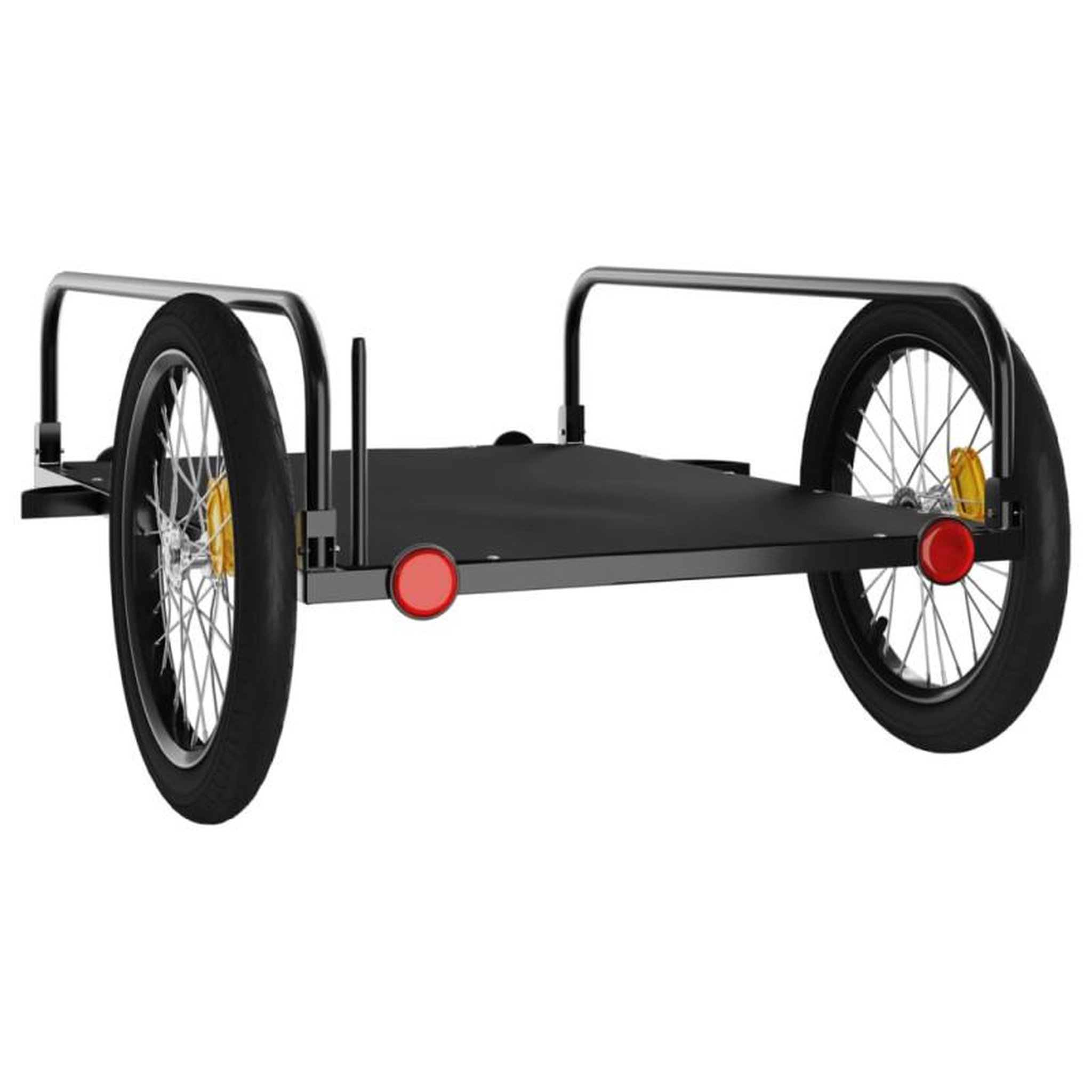 Voir la diapositive 5 : VIDAXL Remorque de vélo noir 135x70x37 cm fer