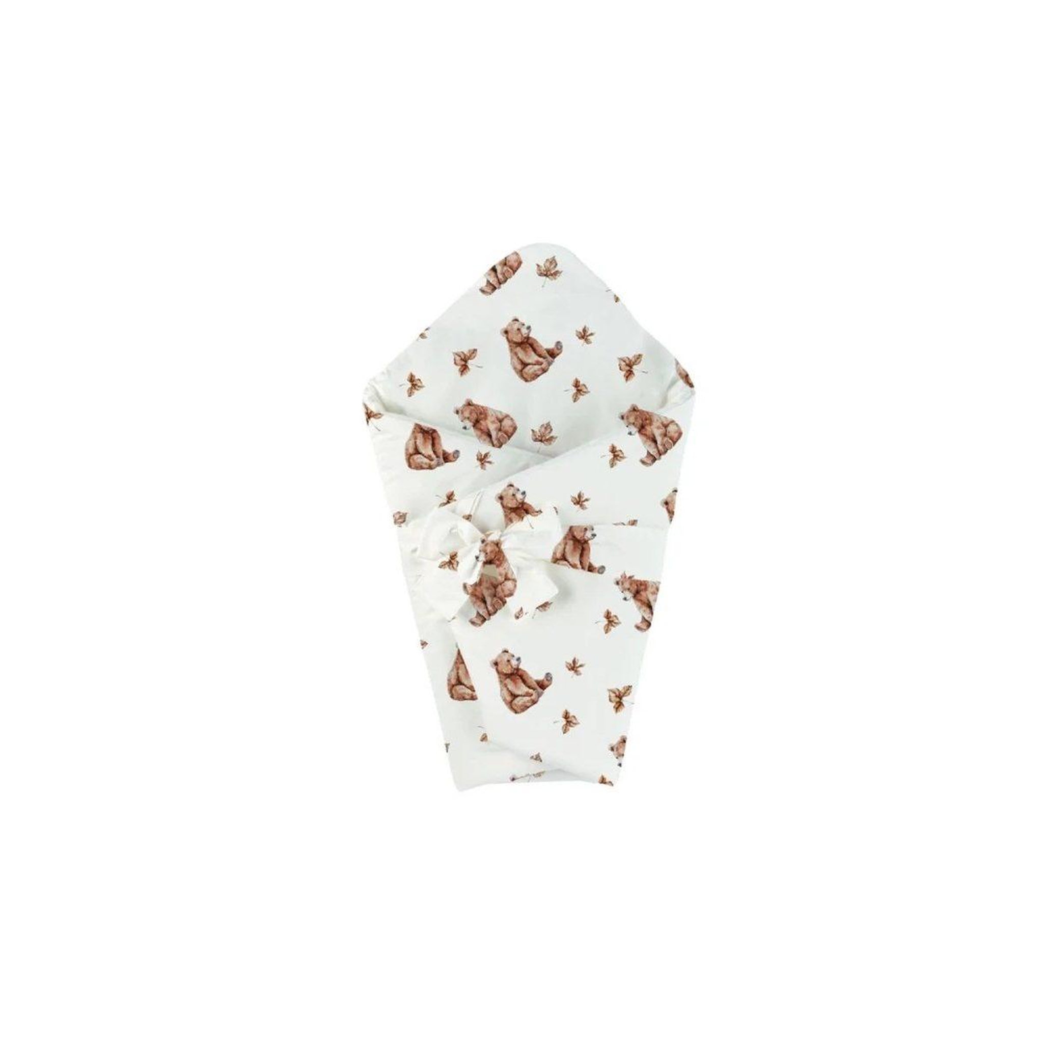 WALDIN Couette bébé 75 × 75 cm - motif oursons, blanc