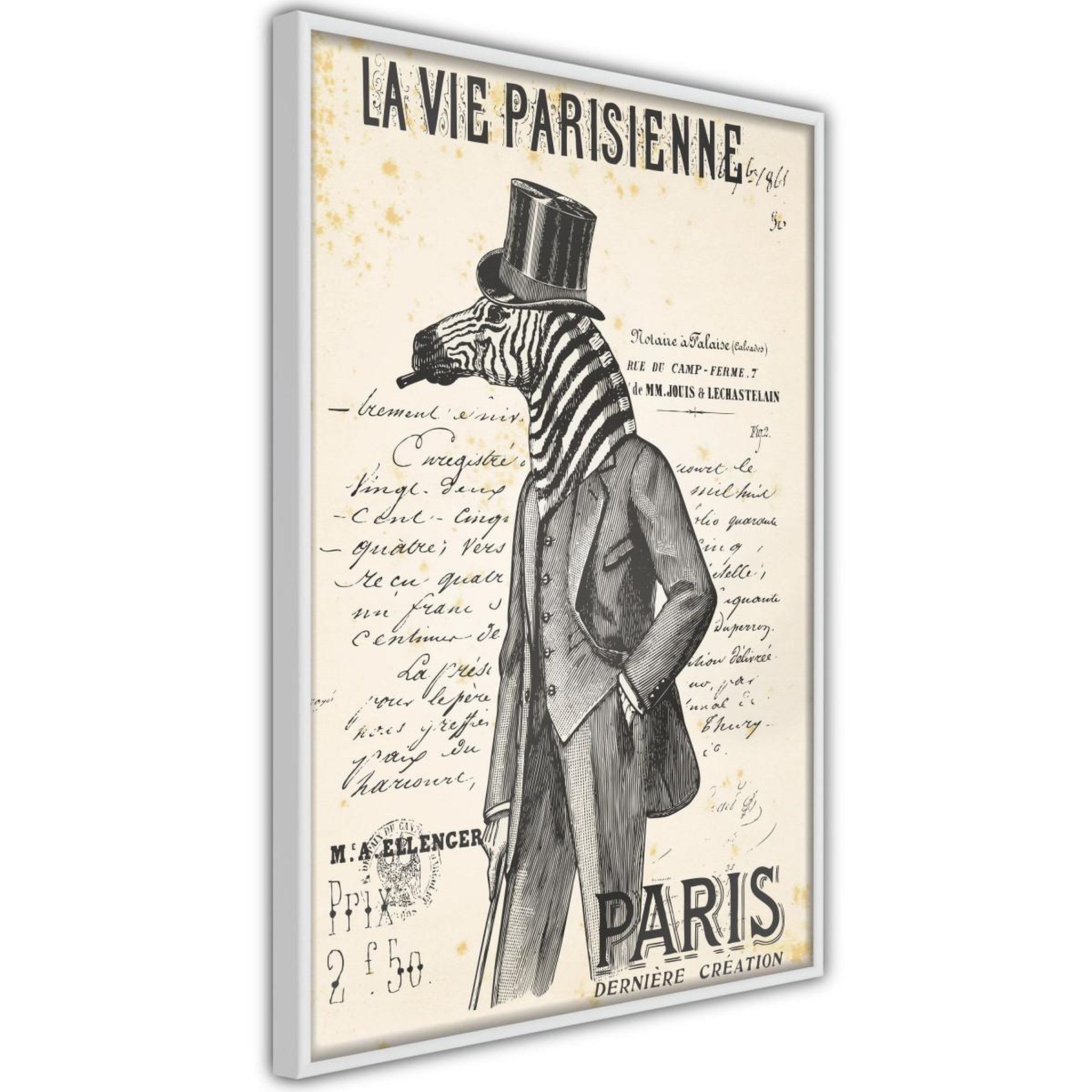 Paris Prix Affiche murale encadrée  the parisian life