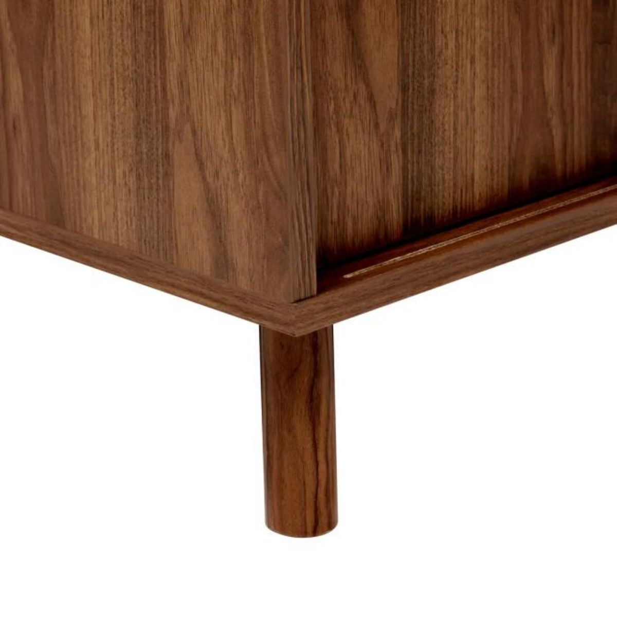 FIVE Table basse 2 portes coulissantes effet noyer SLIDY - Marron