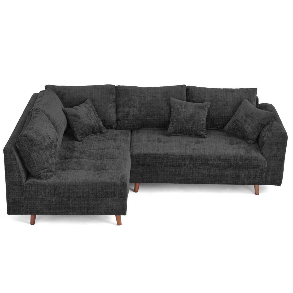 LISA DESIGN Rune - canapé d'angle gauche 4 places en velours texturé