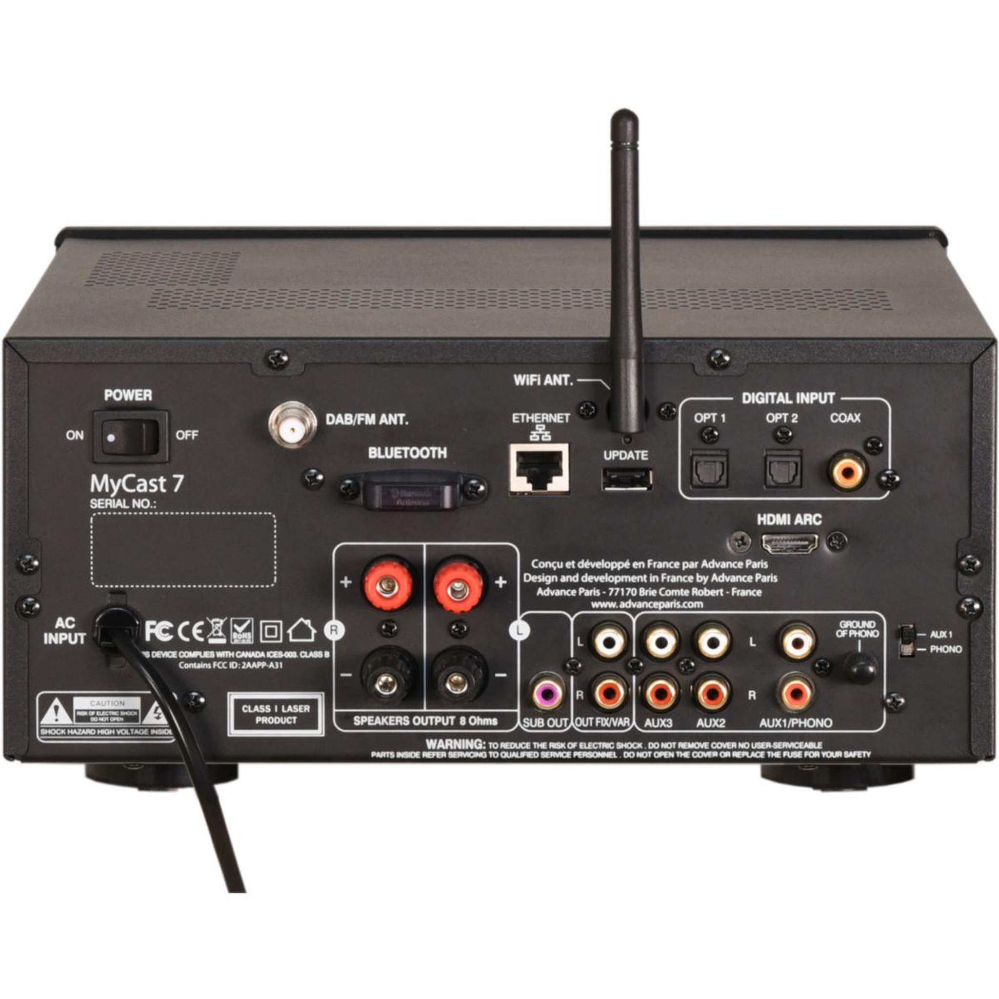 Voir la diapositive 3 : ADVANCE PARIS Amplificateur hifi mycast 7 dab+ cd