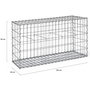 Voir la diapositive 4 : ID MARKET Lot de 2 gabions pour pierre 100 x 30 x 50 cm