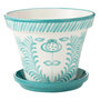 Voir la diapositive 1 : Paris Prix Pot Avec Soucoupe en Céramique  Granada  50cm Bleu Aqua