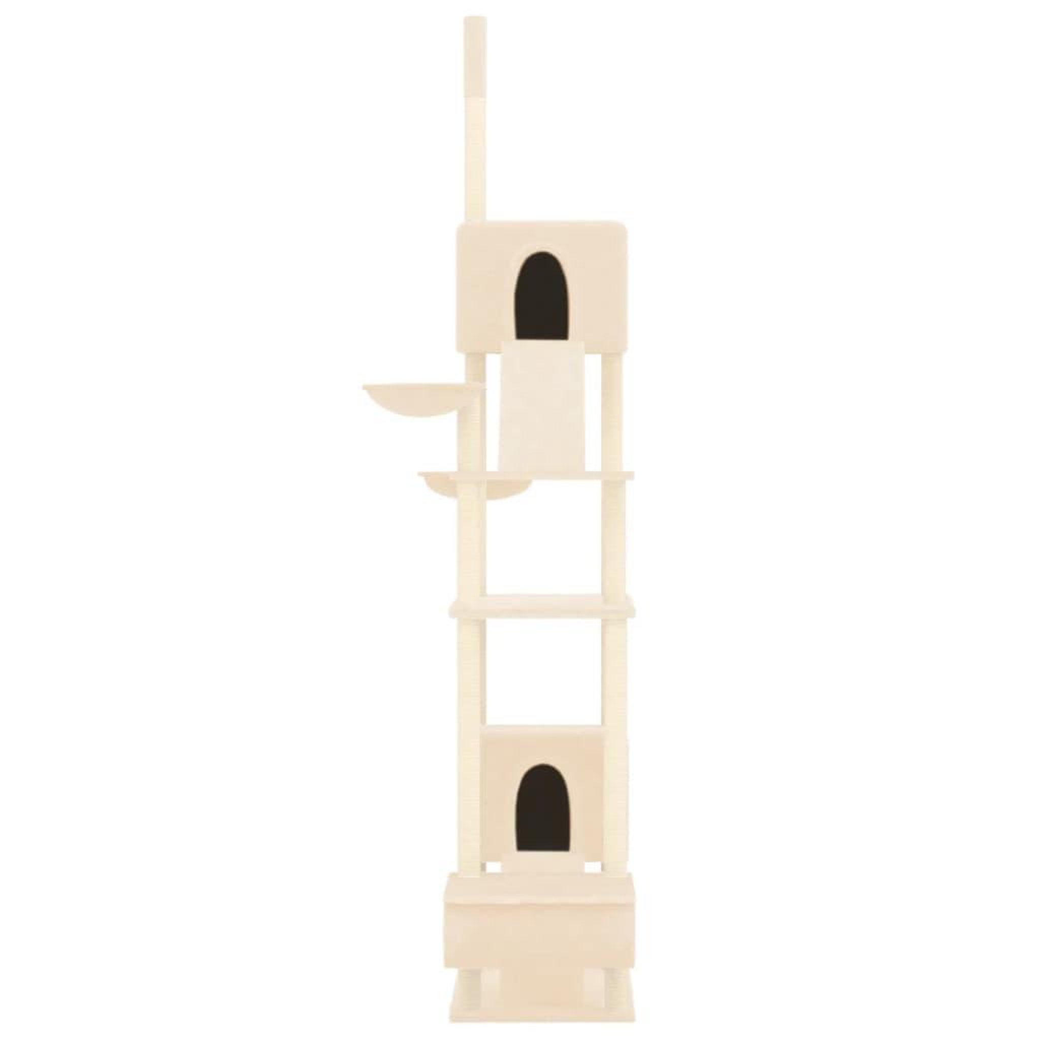 Voir la diapositive 3 : VIDAXL Arbre a chat du sol au plafond Creme 277-303 cm