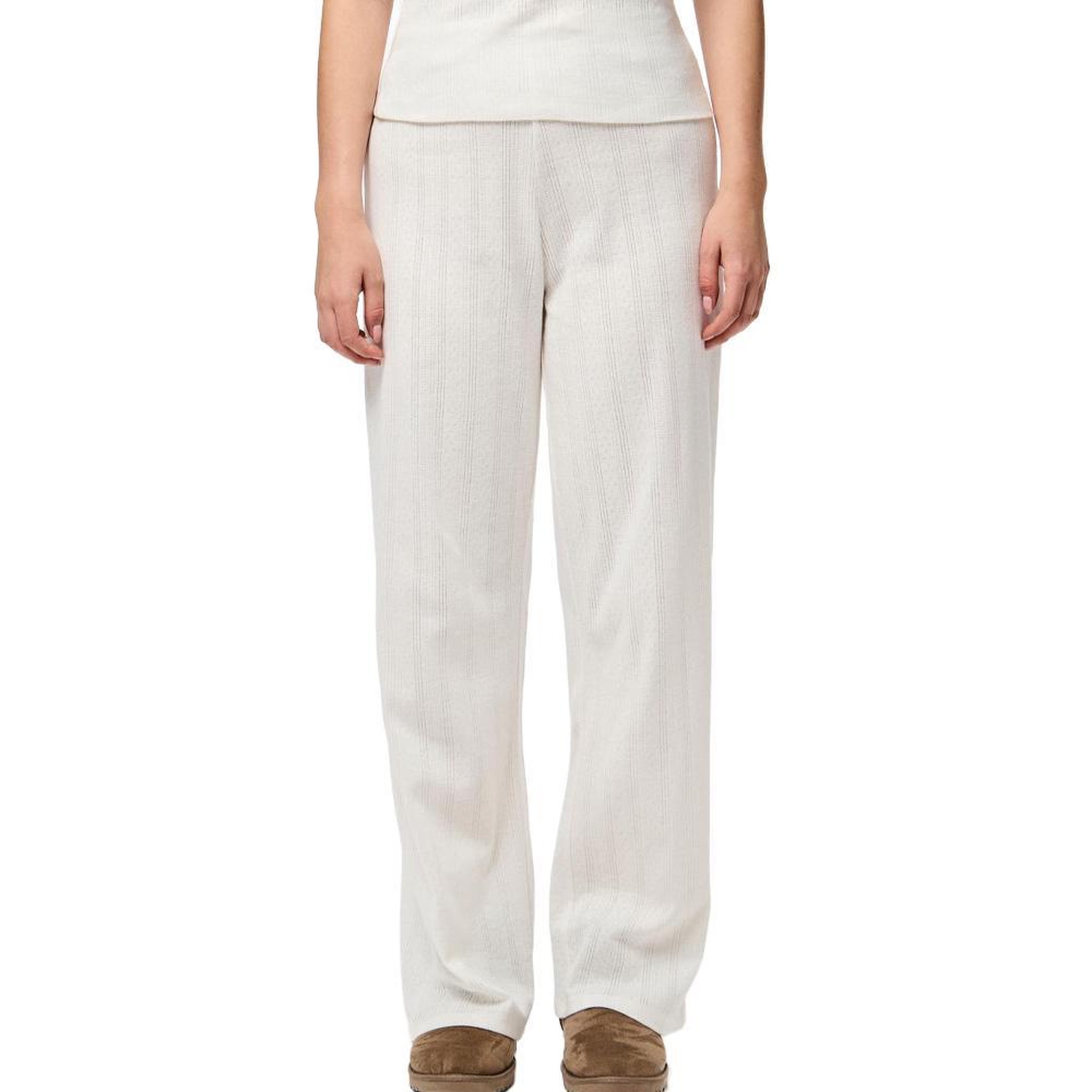 Voir la diapositive 1 : Pieces Pantalon de pyjama Blanc Femme Pièces Pointelle