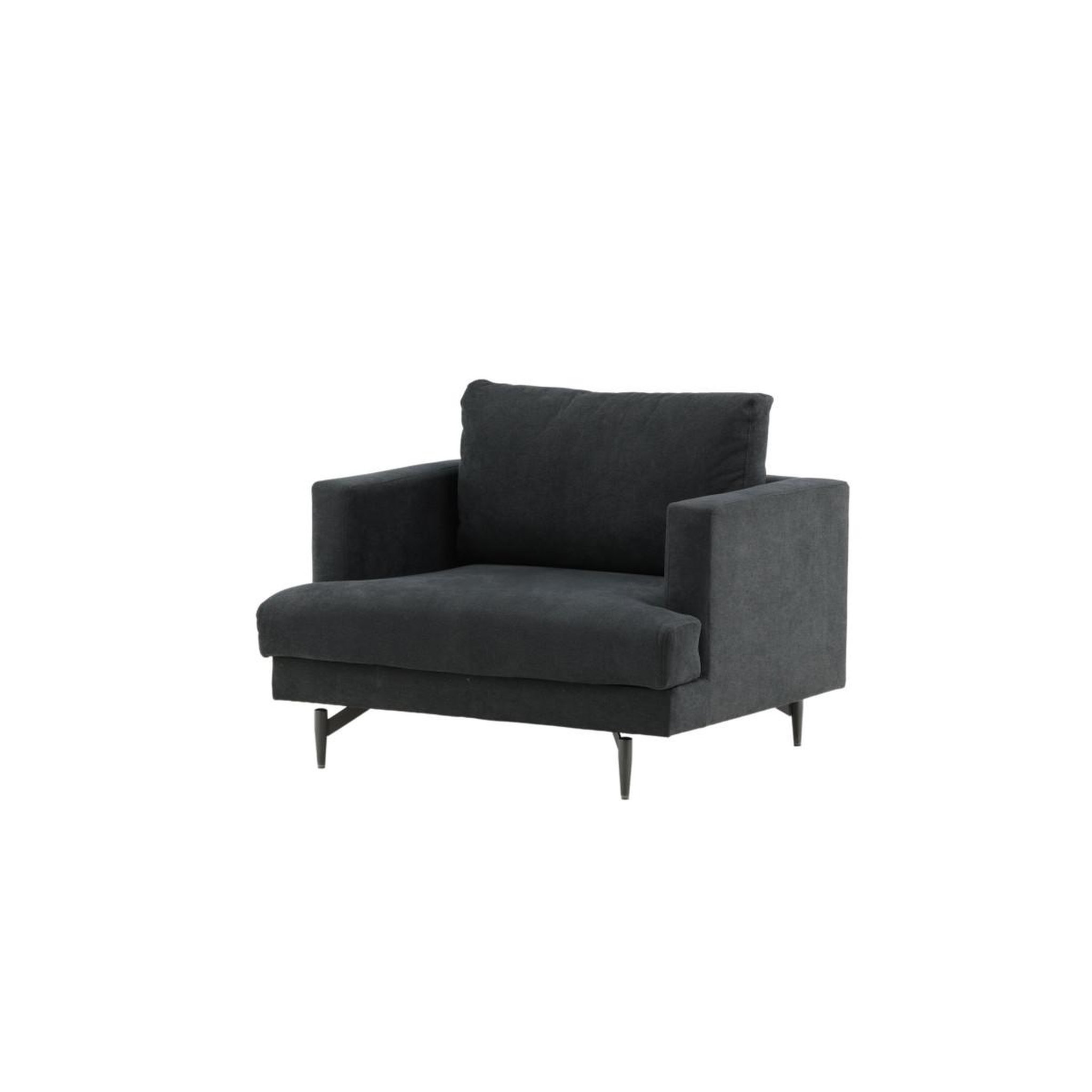 Voir la diapositive 4 : Paris Prix Fauteuil en tissu  sofia  104cm noir