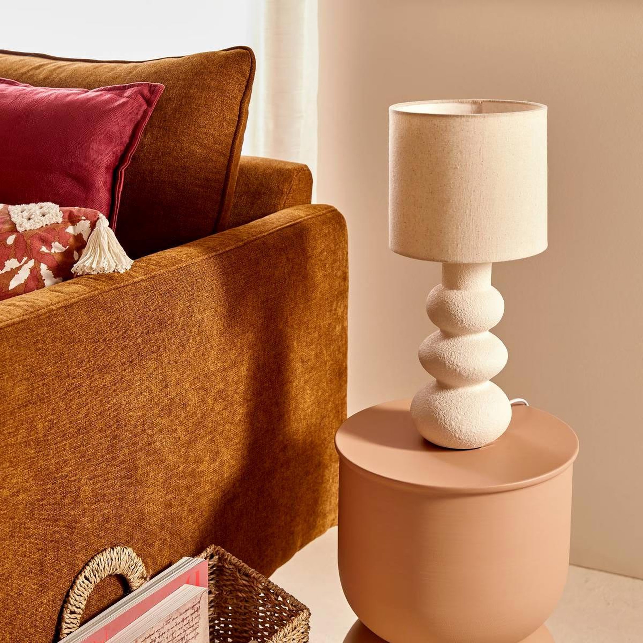 Voir la diapositive 5 : ATMOSPHERA Lampe design en céramique  alitha  42cm beige