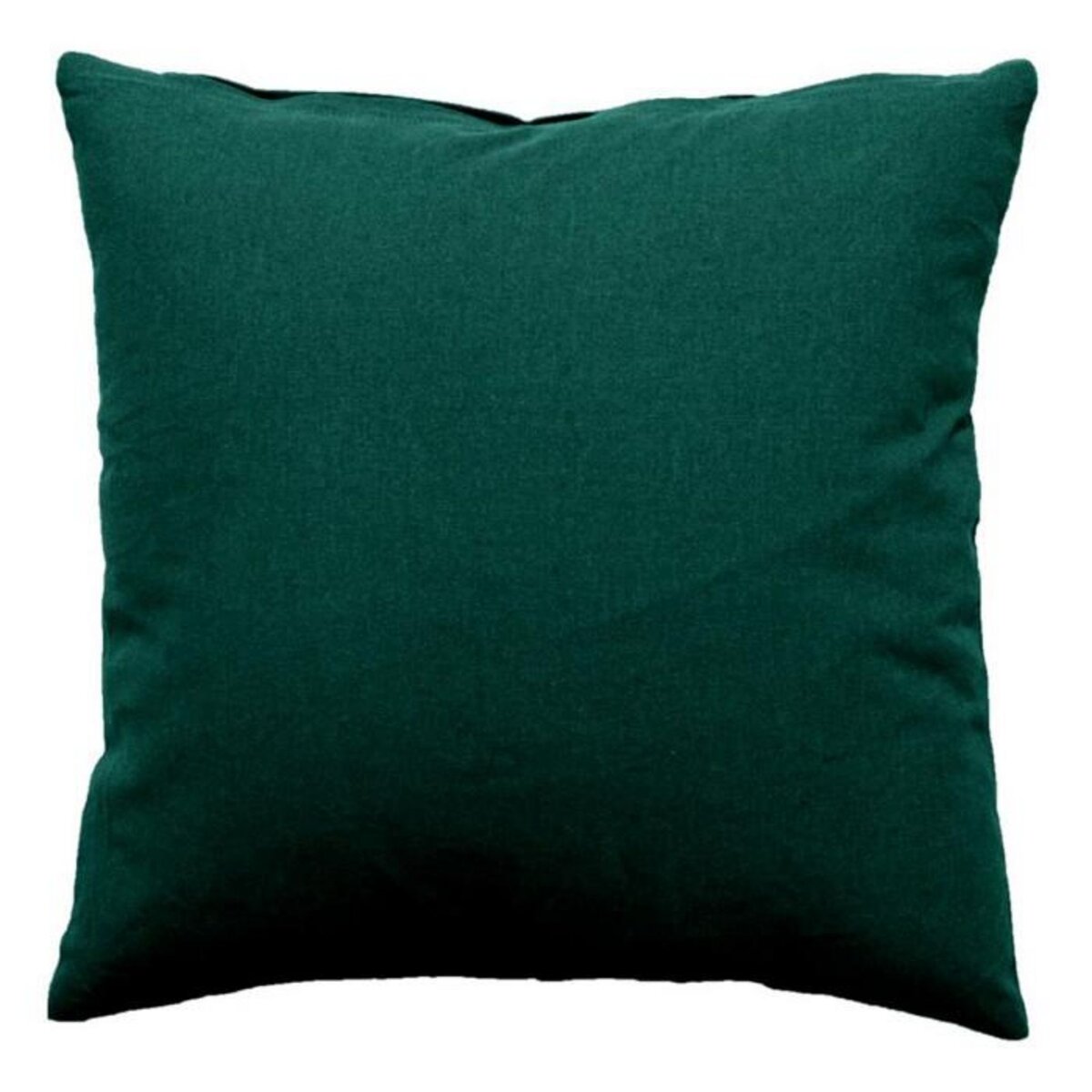 Paris Prix Coussin Déco Uni Déhoussable  Panama  40x40cm Vert Foncé